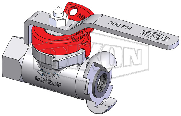 Minsup Lockout Econovalve Female x A-Type Ball Valve