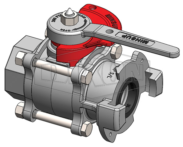 Minsup Lockout Econovalve Female x Surelock™ Ball Valve