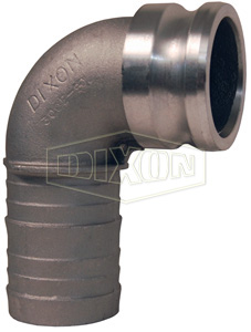 Cam & Groove 90° Type E Adapter x Hose Shank Elbow