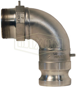 Cam & Groove 90° Type F Adapter x Male NPT Elbow