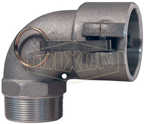 Cam & Groove 90° Type B Coupler x Male NPT Elbow