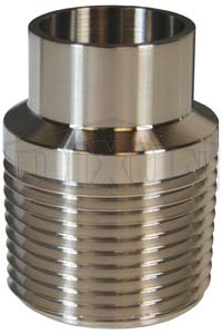 Unpolished Male NPT x Weld End Adapter