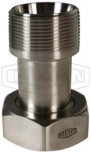 Plain Bevel Seat x Male NPT Adapter with Hex Nut