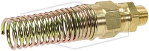 Air Brake Rubber Hose Male Connector with Spring Guard