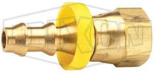 Female 45°SAE/37°JIC Swivel x Push-on Hose Barb
