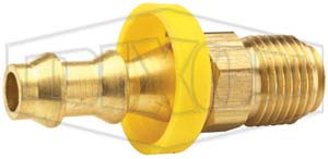 Male SAE Inverted Flare Swivel x Push-on Hose Barb