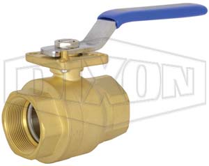 2 Piece Industrial Brass Ball Valve