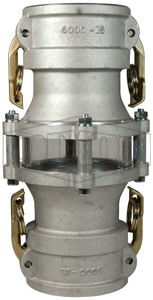 Cam & Groove In-Line Sight Glass Coupler x Coupler