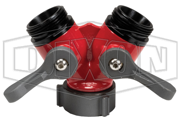 Aluminum 2-Way Ball Valve Female Swivel Inlet