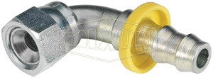 Female 45° SAE Swivel x Push-on 90° Elbow