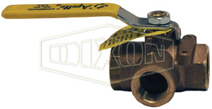 3-Way Brass Diverting Ball Valve L Flow