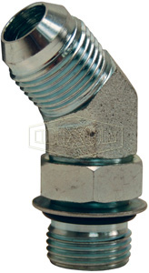 45° Male SAE O-ring Boss x Male JIC Elbow
