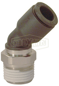 Legris Nylon/Nickel-Plated Brass Push-In 45° Male Elbow