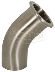 Polished 45° Clamp x Weld Elbow