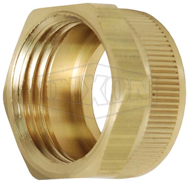 Garden Hose Hex Nut with Knurl - Lead free option