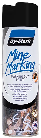 Dy-Mark® Mine Marking Paint - Vertical Spray