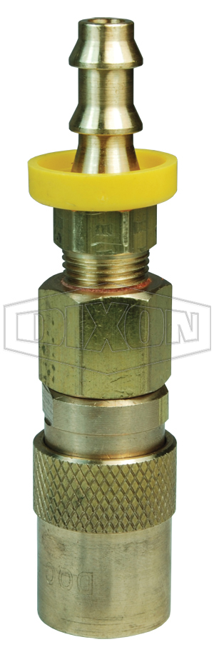 DQC CM-Series Industrial Mold Interchange Valved Coupler Push-Loc Barb