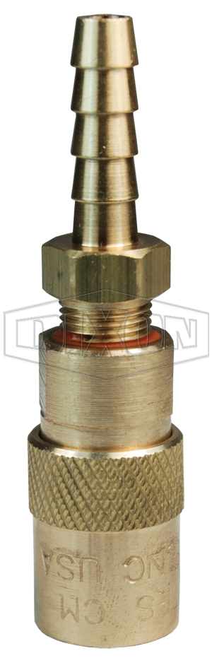 DQC CM-Series Industrial Mold Interchange Unvalved Coupler Hose Barb