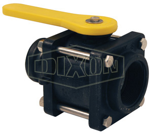 Polypropylene Compact Bolted Ball Valve Female x Adapter