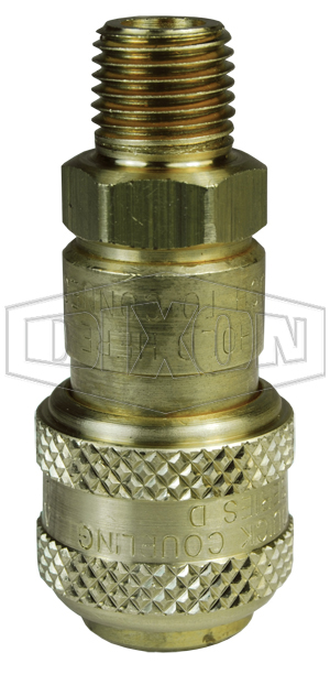 D-Series Pneumatic Automatic Male Threaded Coupler