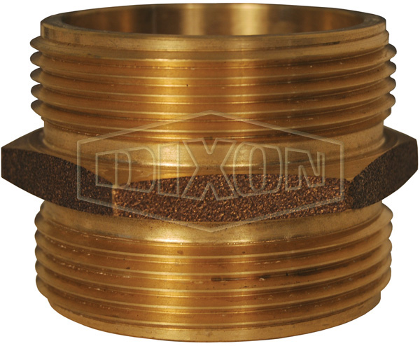 Domestic Double Male Hex Nipple Brass