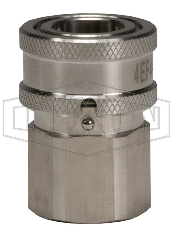 DQC E-Series Straight Through Interchange Female Coupler with Locking Sleeve