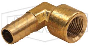 Female NPTF x Hose Barb 90° Elbow