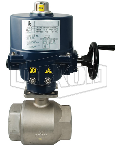 Electrically Actuated 2-Piece Stainless Ball Valve