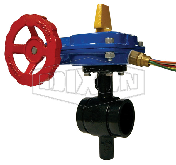 Monitored Iron Butterfly Valve Grooved