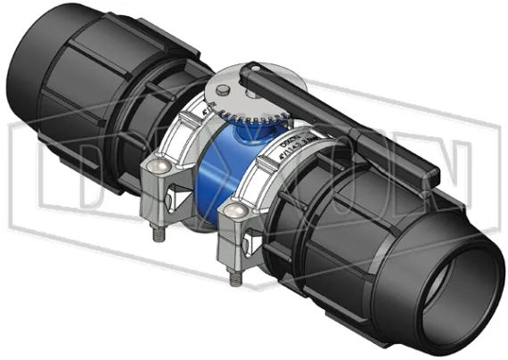 100mm Shouldered, Butterfly Valve Assembly with Plasson® Adaptors