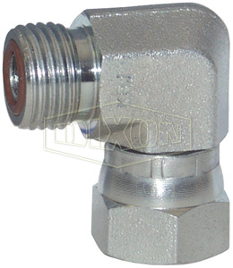 Male x Female Flat Face Swivel Nut 90° Elbow