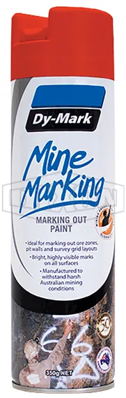 Dy-Mark® Mine Marking Paint - Vertical Spray