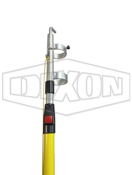 Fibreglass Telescopic Pole Yellow 2.5M To 5M