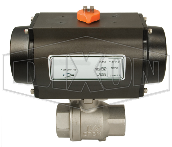 BV2HG Series Pneumatically Actuated Stainless Steel Ball Valves 2-Piece