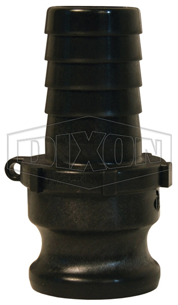 Polypropylene Standard BSP Cam & Groove Type E Adapter x Hose Shank