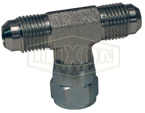 Male JIC 37° Flare x Female JIC 37° Swivel Tee