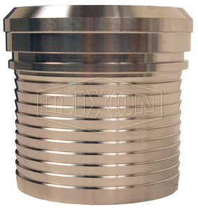 Dixon® Sanitary Style Crimp Stem Female Bevel Seat End x Hose shank