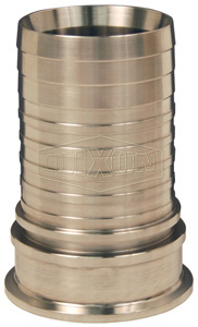 Dixon® Sanitary Style Crimp Stem Clamp End x Hose Shank