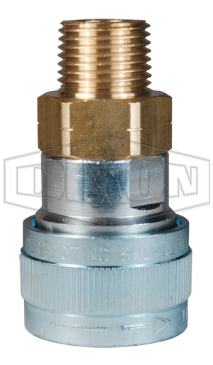 SHD-Series Schrader Pneumatic Male Threaded Coupler