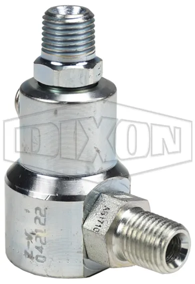 SuperSwivels® Male NPTF x Male NPTF 90° Elbow Inline Swivel