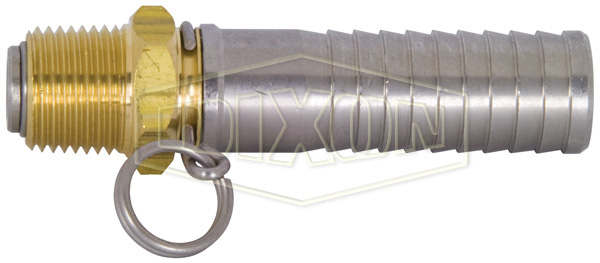 Straight Swivel x Hose Shank Connector for Spray Gun