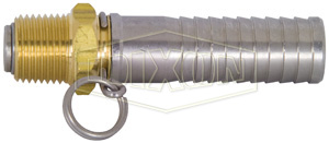 Straight Swivel x Hose Shank Connector for Spray Gun