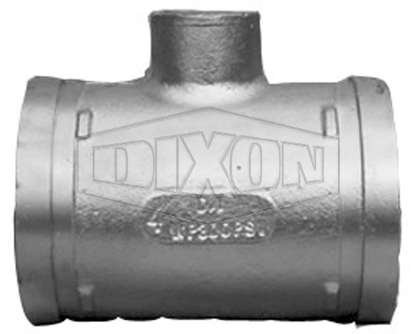 Grooved Tee with BSP Outlet