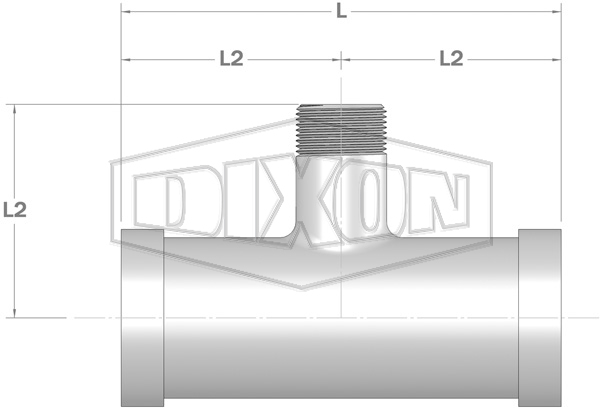 Shouldered End Reducing Tee with Male BSP Outlet