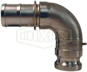 Cam & Groove 90° Type E Adapter x Hose Shank Elbow