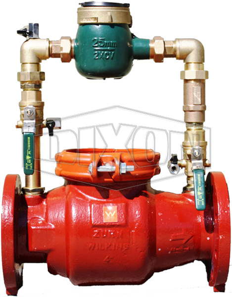Single Detector Check Valve with Metered By-Pass