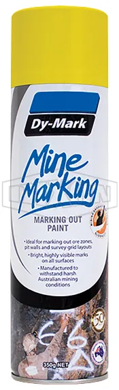 Dy-Mark® Mine Marking Paint - Horizontal Spray